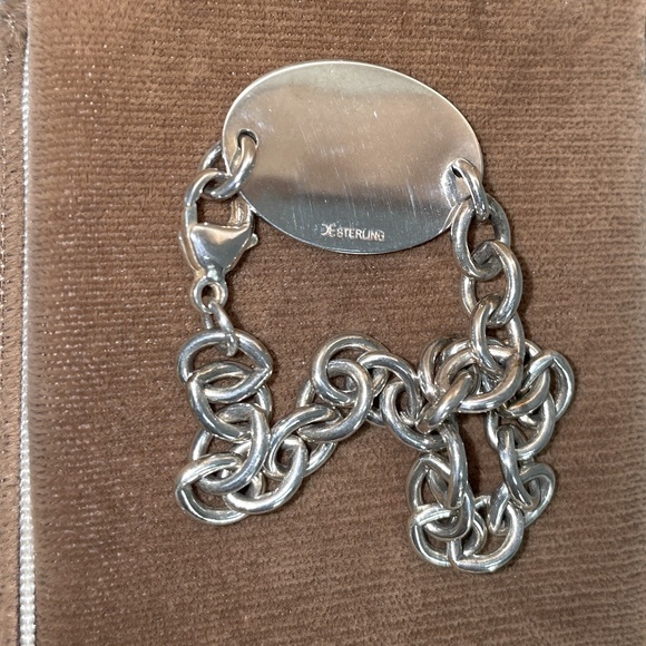 Solid Stamped 925 Sterling Silver Rolo Link Bracelet Initial Monogram M B E - Picture 3 of 12